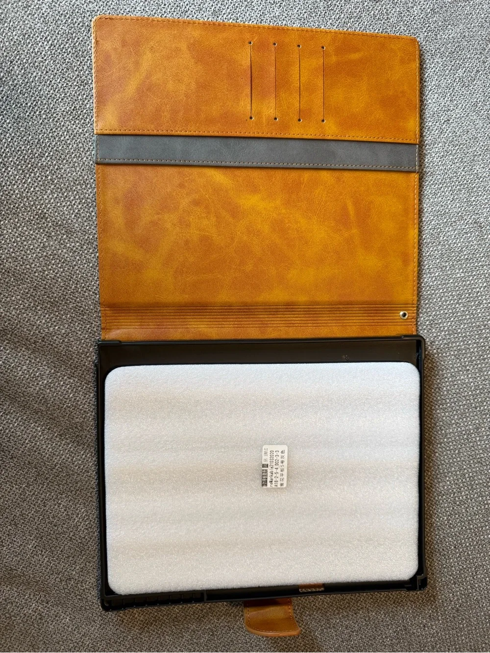 Gray Fabric Tablet Folio Case with Tan Accent for Remarkable 2
